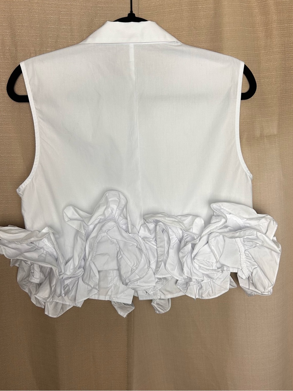 Micas Button Ruffle Ruched Tank Top NWT - Picture 6 of 7